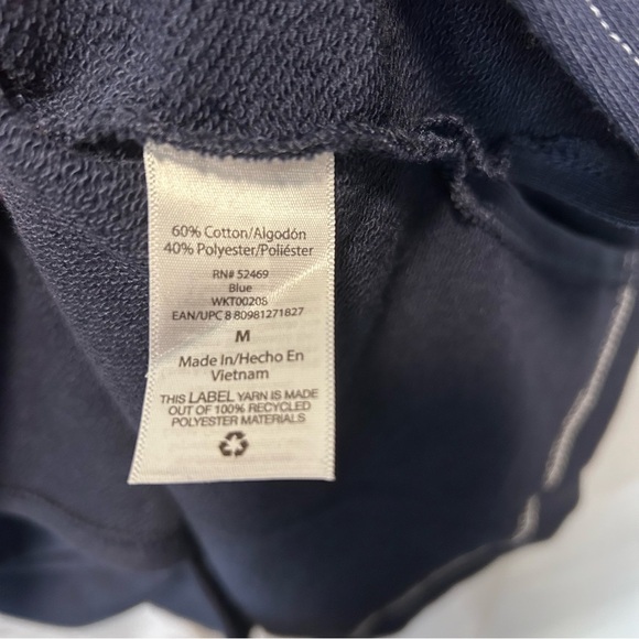 Free Assembly Navy Funnel Neck Sweatshirt with Pockets Sz M - Picture 6 of 7